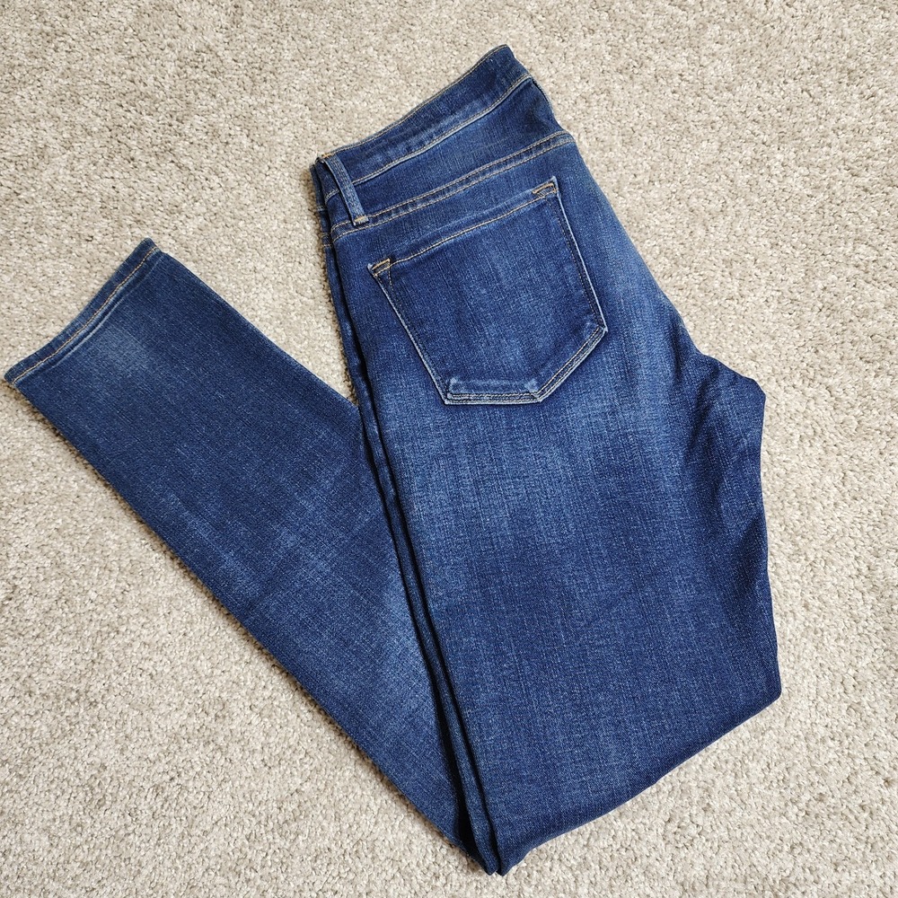 Frame Denim Le Garcon Slim Boyfriend Jeans Kenter Wash Size 26 Mid Rise
